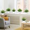 6 Pot Small Fake Plant Flowerpot Artificial Plastic Eucalyptus Plant Wheat Grass Shrub Plant Indoor Desk Coffee Table Bathroom Bedroom Home Decoration (6)